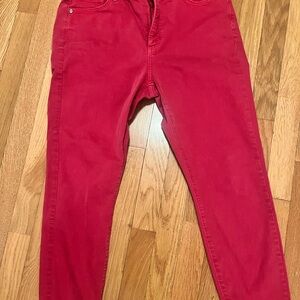 LOFT Women's Red Skinny Jeans